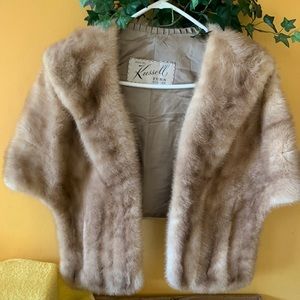 Kussell Furs Boston Since 1901 Cape color Tan Brown